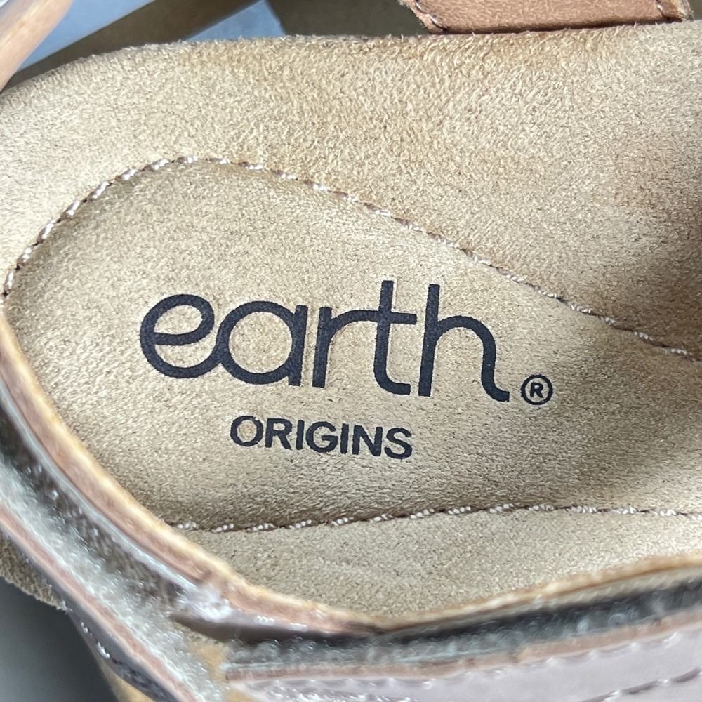 Earth Origins Women's Sandals Size 6M Beige Leather Comfort Casual Shoes - Picture 3 of 15